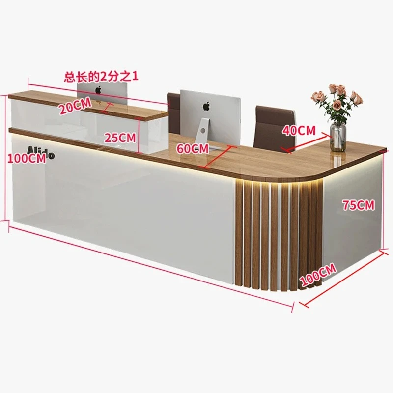 Glamour Bar Counter Simple Senior Unique Salon Reception Desk Luxury Classic Mostrador Negocio Commercial Furniture