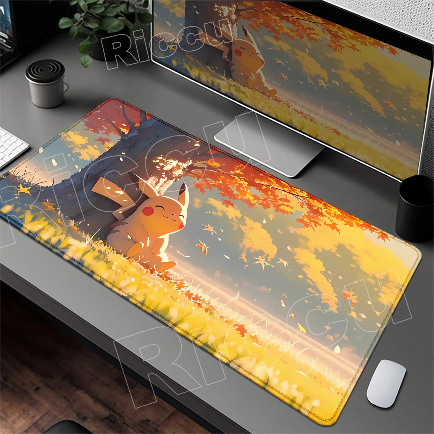 

Pikachu Slowpoke Gengar Extended Large XXL Non-Slip Mouse Pad Cute HD Table Desk Mat Keyboard Gaming Rug