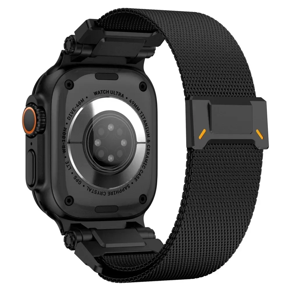 Magnetic Stainless Steel Band For Apple Watch Strap 46mm 45mm 44mm Milanese Loop Bracelet iWatch Series Ultra 2/10/9 8 7 6