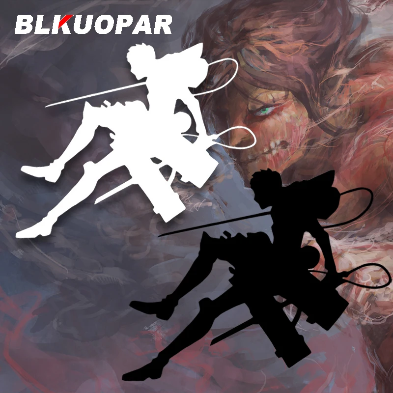 BLKUOPAR Eren Jager regimiento de exploradores Anime Erwin Smith Personaje de Anime pegatinas de coche calcomanía de personalidad decoración de casco de maletero