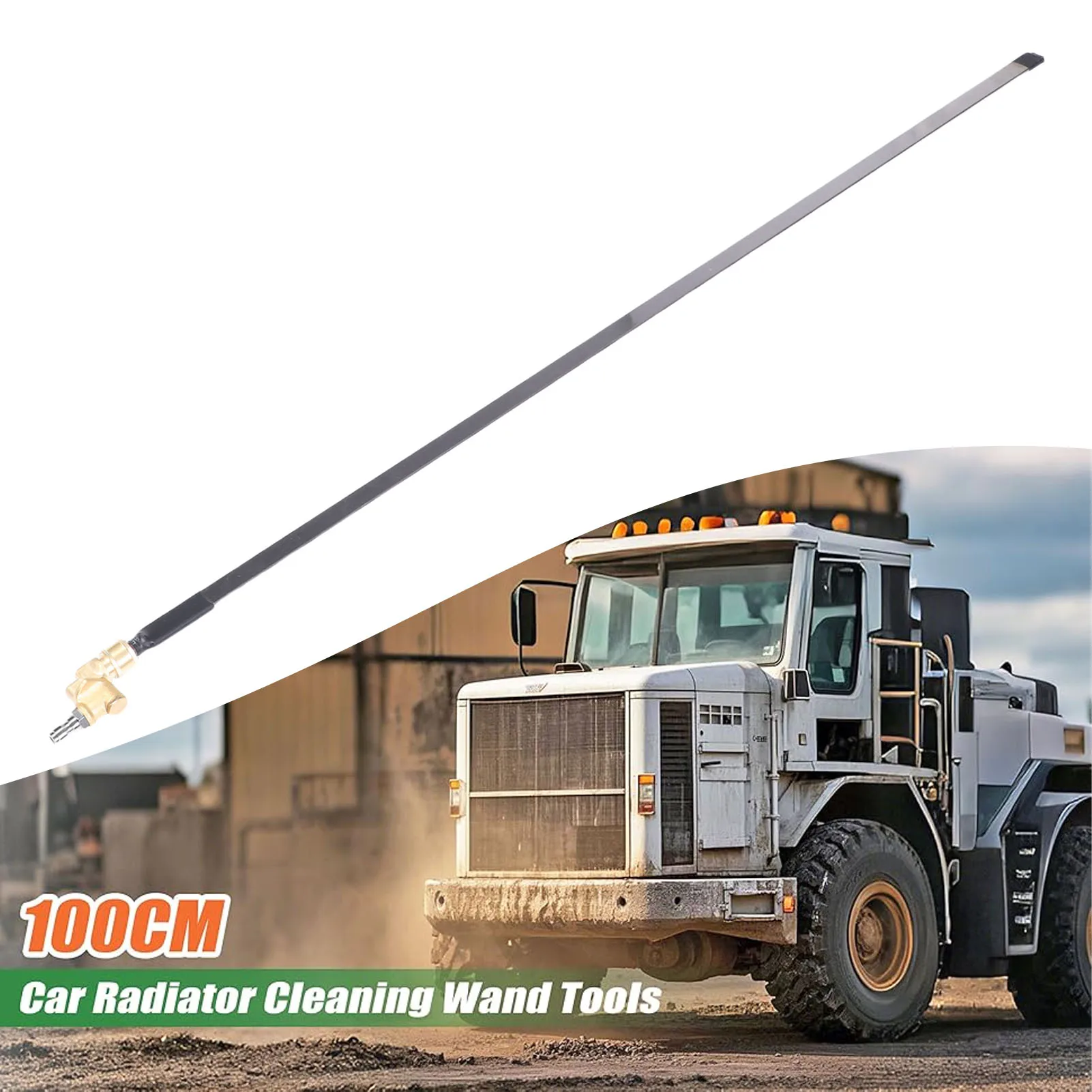 Car Radiator Pressure Washer Wand 39in Dual Use Cleaner Air Pump Flush Truck Power Cleaning Tools with 6 Nozzle Heads 1 Set