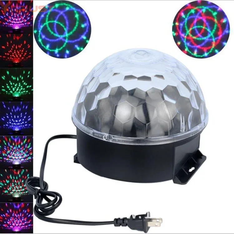 Magic Ball Stage Lights DJ Show Party Lighting Disco Bar Xmas RGB 9 lighting Color Laser Spotlights strobe Voice Control Sound