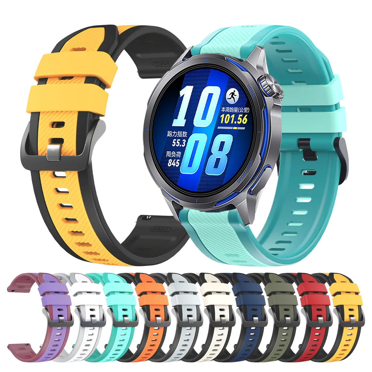 22mm Sport-Silikonarmband für Huawei Watch GT Runner 2/Ultimate 2/GT6 Pro Uhrenarmband GT6 5 4 3 2 Pro 46mm Ersatzarmband