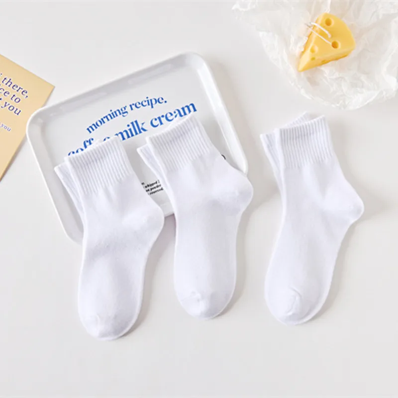 New Children's Socks For Boys Girls Cotton Kids Student Sport Casual Teenager Girl Boy White Child Sock Spring Autumn 3-16Years