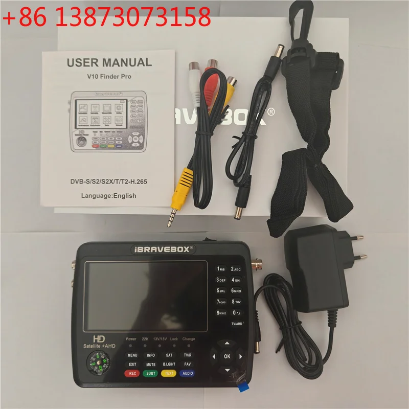 Original iBRAVEBOX V10 Finder Pro+ Satellite Finder Meter DVB-S/S2/S2X/T/T2/C/H.265+AHD(8MP) 4.3inch PK V8 Finder Pro 2 ST-5150