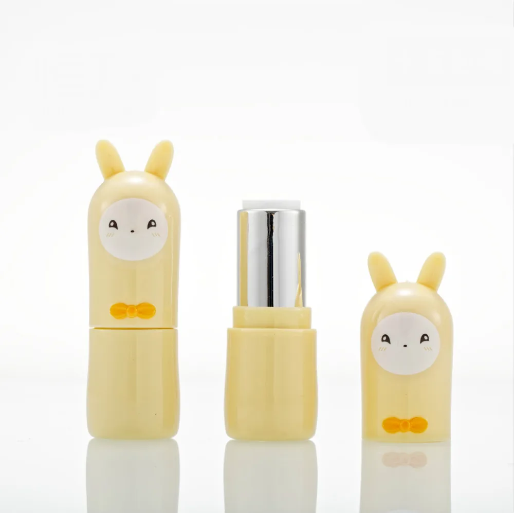 500Pcs Pink / yellow / Green Empty kids Cute bunny shape lipstick tube cartoon lip stick tube 12.1mm