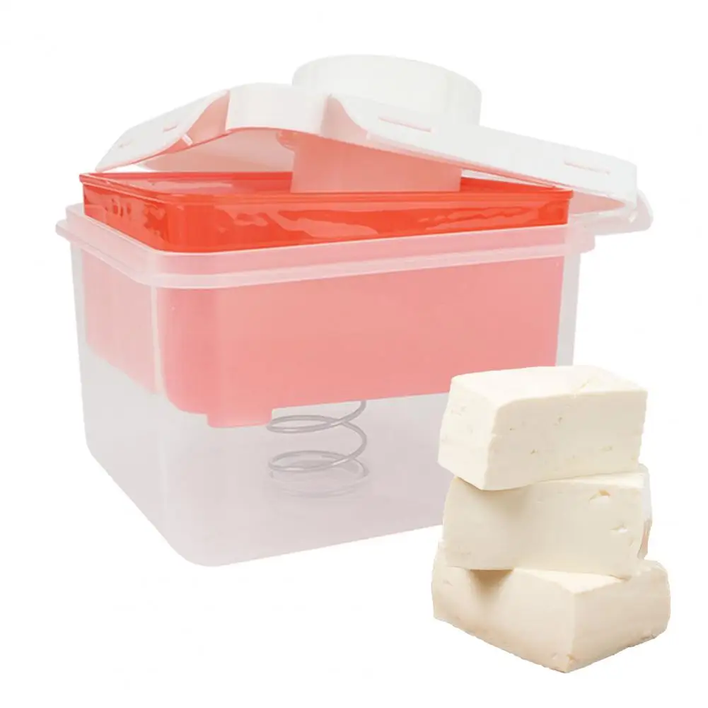 صندوق تصريف التوفو مكبس التوفو لأطباق التوفو مقابض قابلة للتعديل آمنة للاستخدام في غسالة الأطباق بسرعة إزالة الماء لمطعم المطبخ المنزلي #4