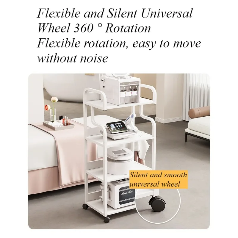 Beauty instrument cart Spectrometer cart Small bubble cart Movable beauty salon trolley Special tool cart