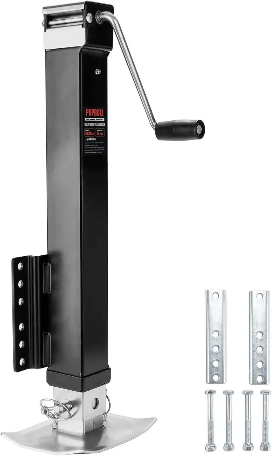 

8000lbs Heavy Duty Trailer Jack, 30" Lift Swivel Bolt-on for RVs, Utility Trailers, Yachts - Adjustable Drop Leg