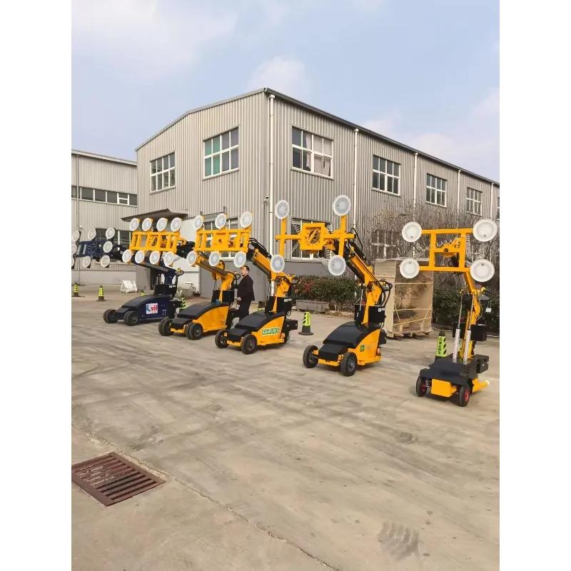 600 800kg Rough Terrain Outdoor Installing Use Glass Vacuum Lifter Glazing Robot Moving Trolley Suction Cup Lifter Hot Sale