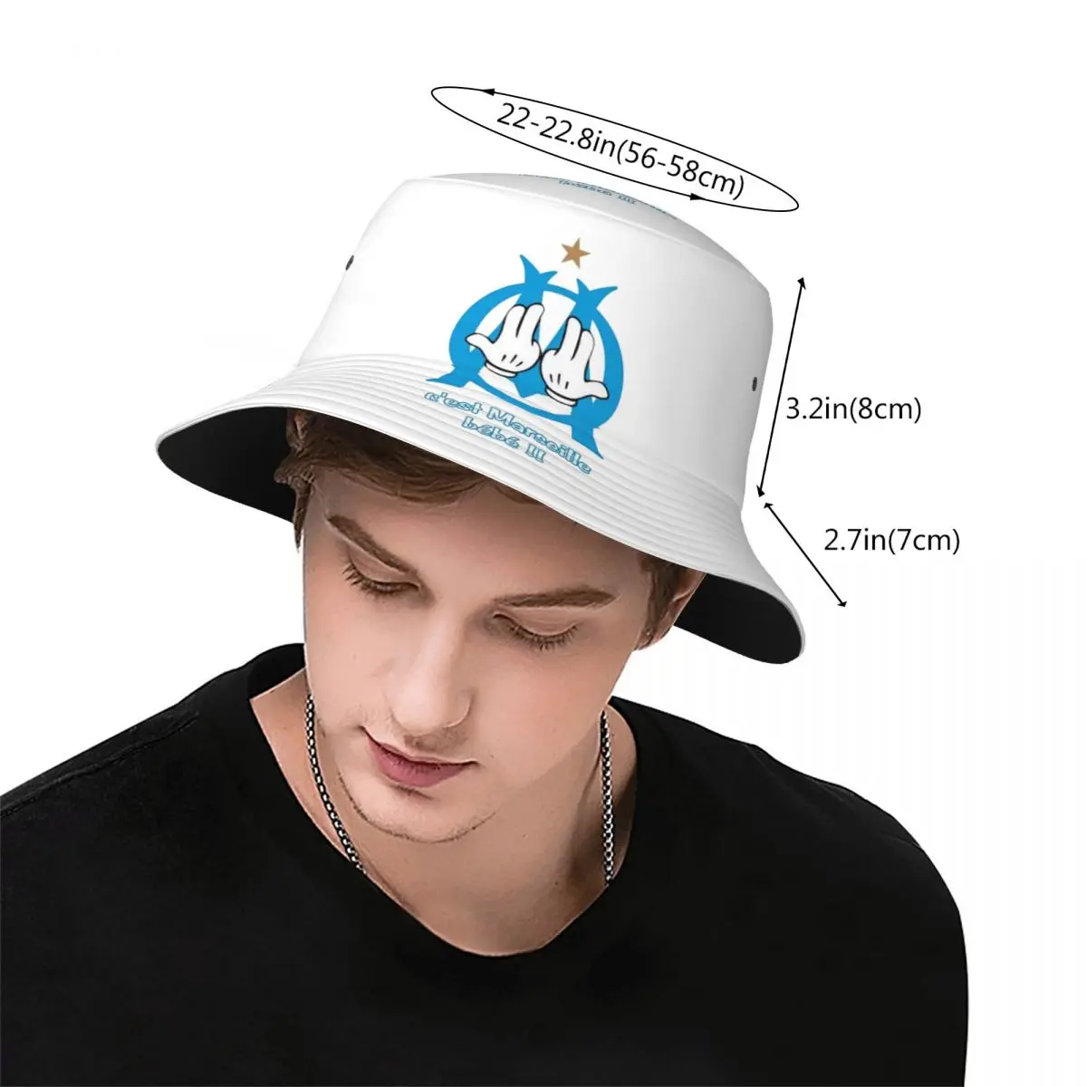 Hot Summer Headwear C\'est Marseille Bebe Rapper Logo OM Merch Bob Hat Stylish Hot Sun Hat JUL Panamka Foldable Fisherman Cap