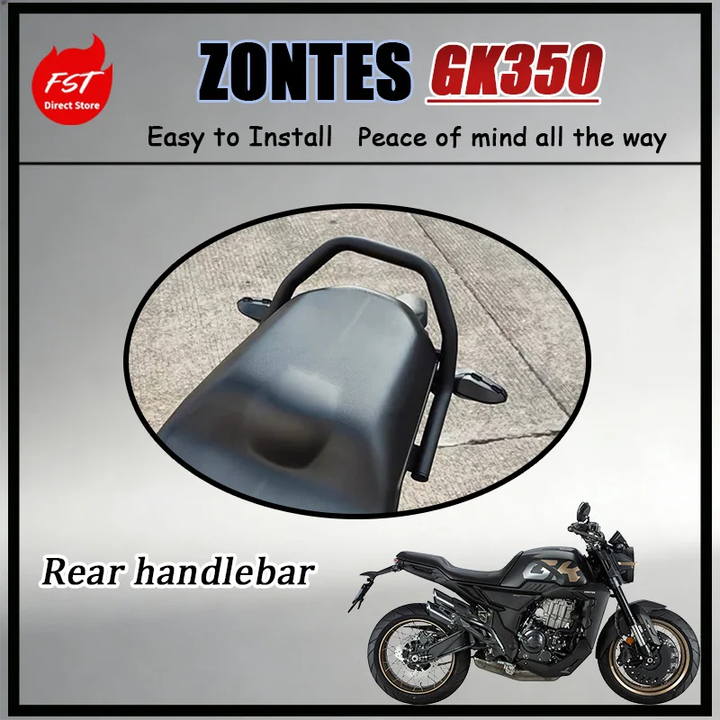 FOR ZONTES GK350 Rear Handrail Mod Accessory - Outdoor Weatherproof Long Service Life Motorcycle Rear Handrail Fit