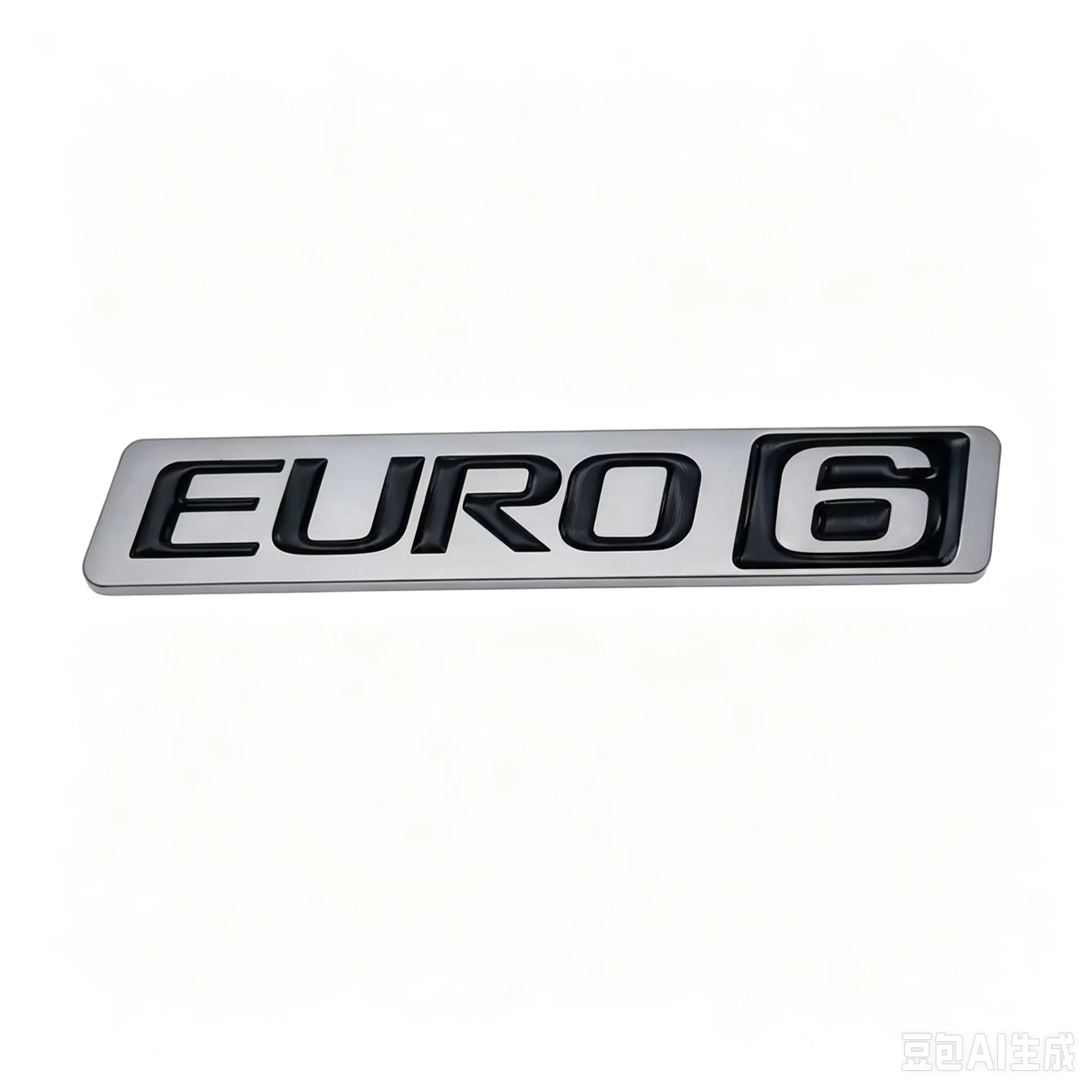 3D EURO6 Displacement Letter Badge Sticker Fit Volvo Truck Side Panel Rear Luggage Compartment Body Styling Emblem