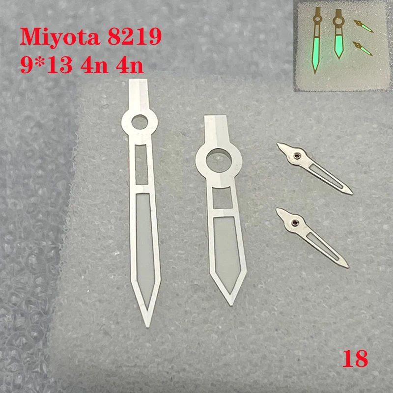 

Watch Accessories Watch Hand 4 Needles for Miyota 8219 Movement Size 9.0mm*13.0mm 4n 4n Man's green luminous No.018