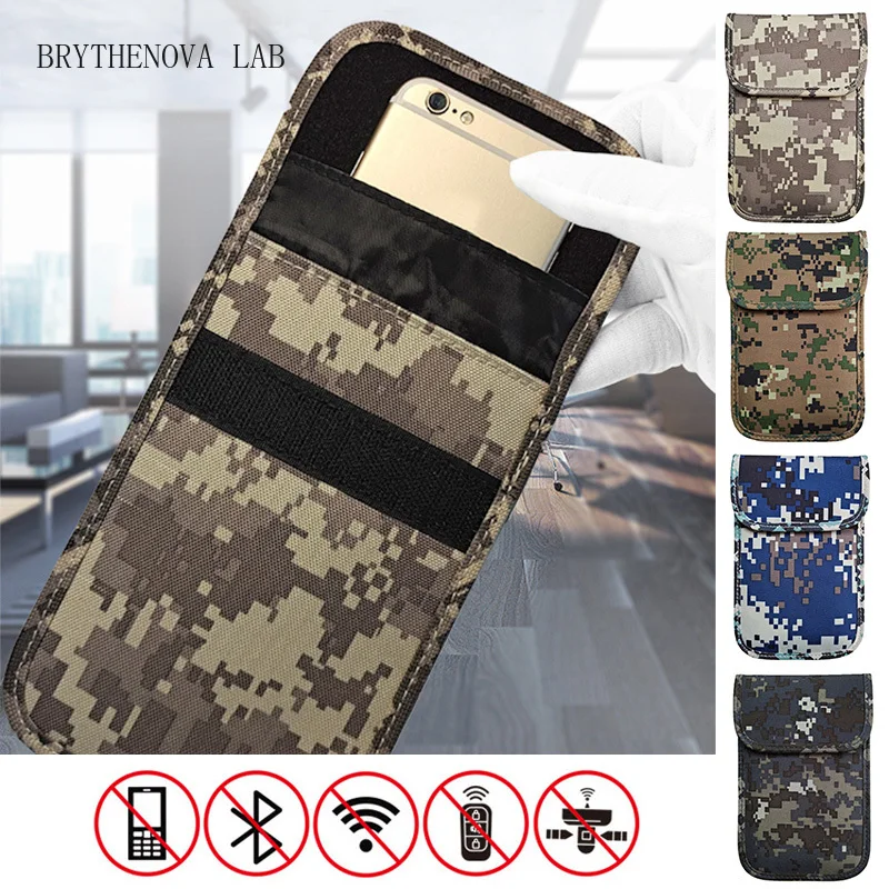 Faraday Bag Camouflage Tablet Cell Phone Signal Blocking RFID Signal Shielding Blocking Pouch Case GPS Location EMF Protection