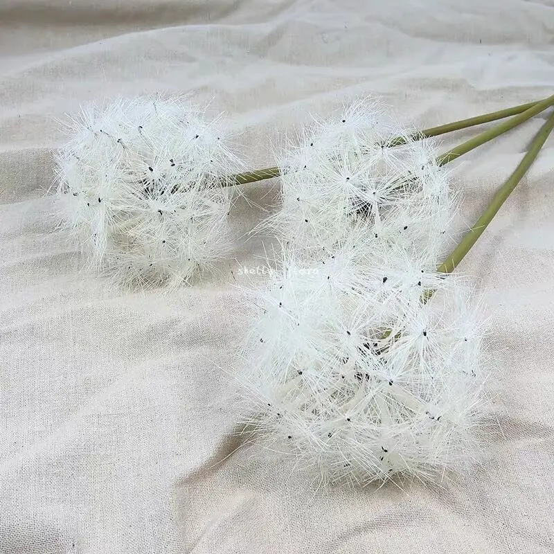 

4Pcs Nordic Artificial Flowers Dandelion Home Living Room Decoration Plastic Silk Flower Wedding Flower Arrangement Accessories