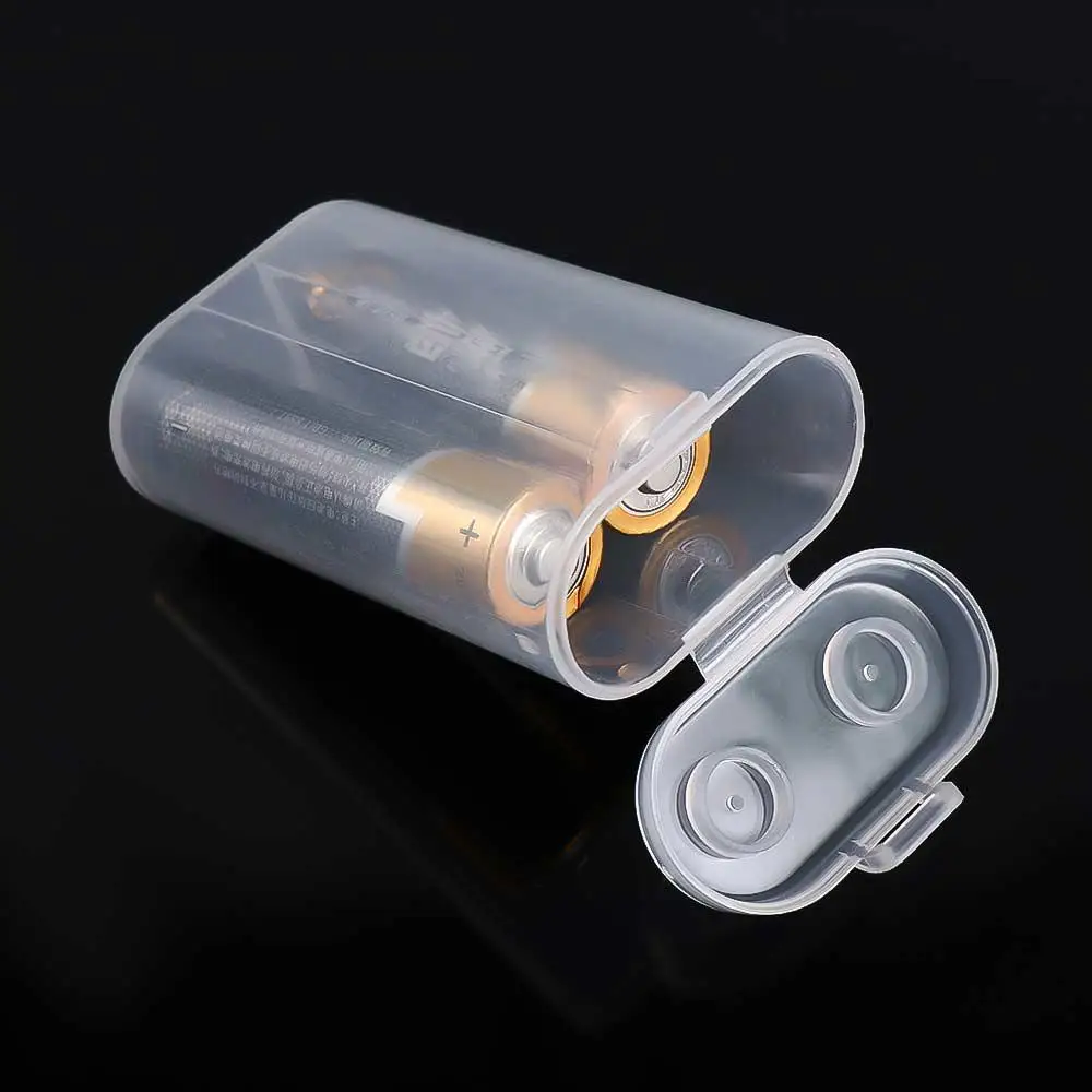 4pcs Storage Box 2X18650 Battery Transparent Plastic Battery Box Battery Holder Batteries Container Battery Storage Boxes