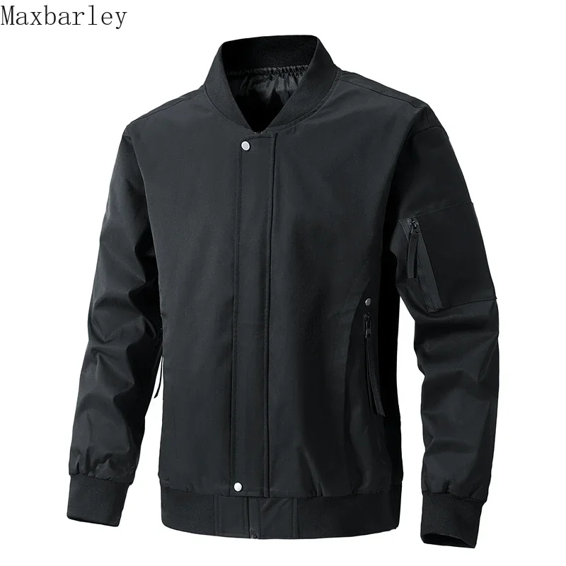 Baseball Jacket Men 2024 Spring and Autumn New Fashion Brand Solid Color Zipper Coat Casual Loose Jacket Street Clothing 7XL 8XL