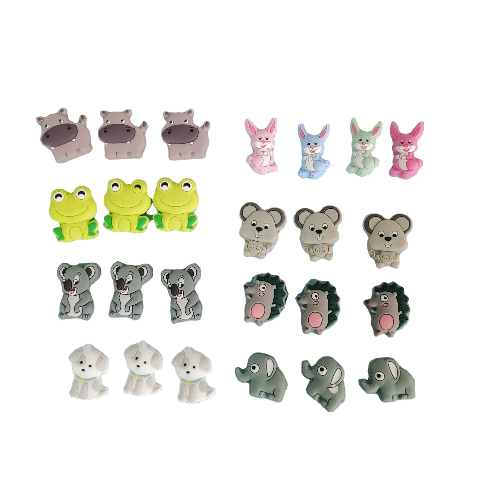 10pcs Koala Silicone Beads Food Grade Teether Beads Baby Chewing Molar Toy Bead DIY Nipple Chain Jewelry Pen Making Accessories