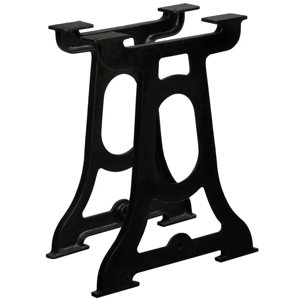 2PCS Y-Frame Cast Iron Dining Table Legs - Sturdy & Stylish Support for Your Furniture