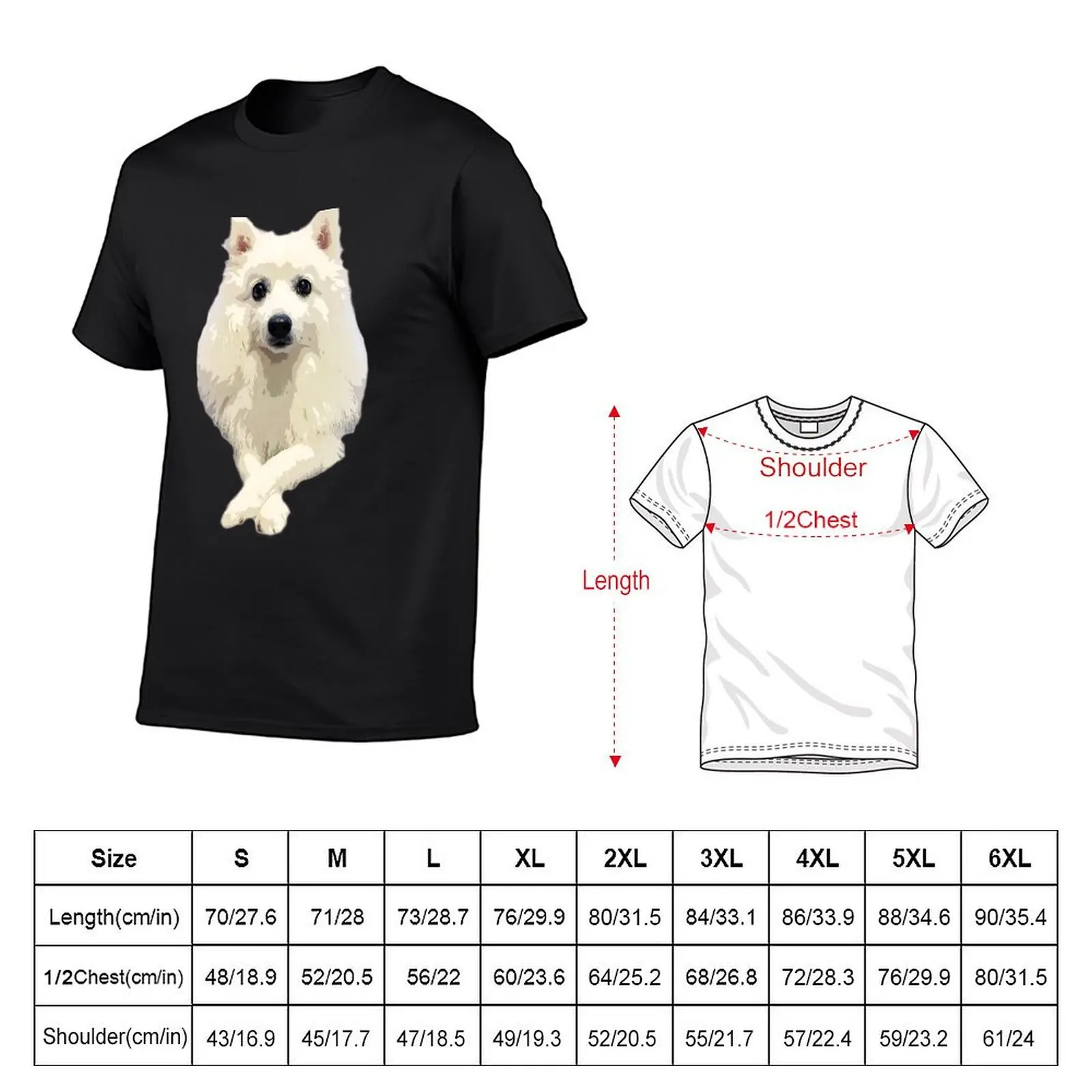 Japanese Spitz Cute Leg Cross T-Shirt vintage t shirts blanks mens t shirt graphic