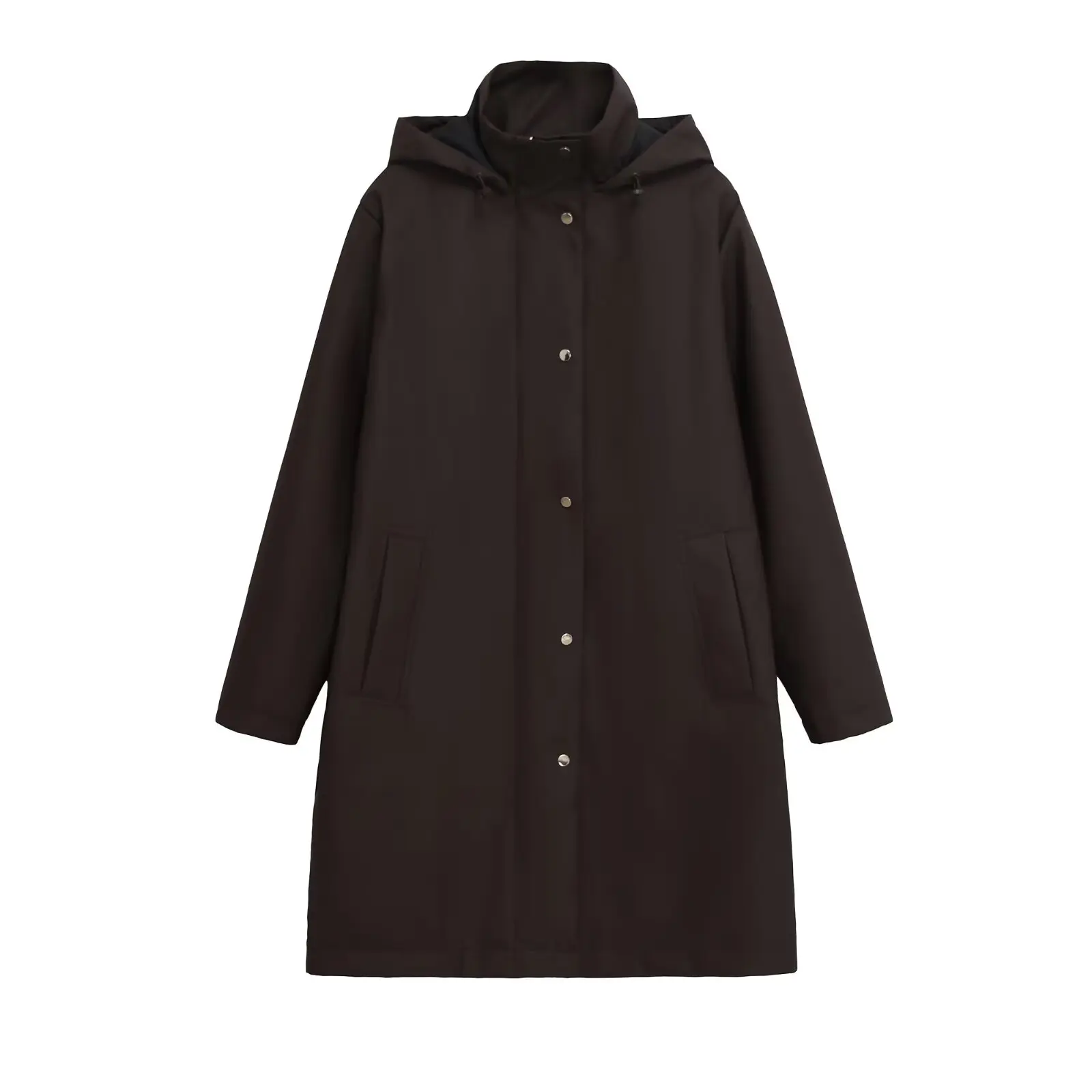 

Новое модное женское осенне-зимнее пальто, повседневное модное теплое пальто, женское длинное пальто с длинным рукавом и карманом на молнии с капюшоном, многофункциональное