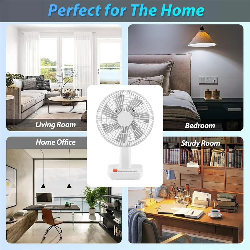 

【Flash Sale】USB Portable Rechargeable Fan Four-Speed Retro Electric Fan Desktop Oscillating Fan Adjustable Tilt