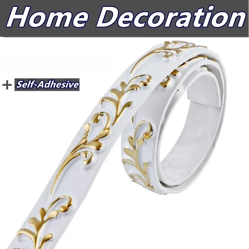 1pc 78.74/39.37in Self-Adhesive Decorative Soft Line Baseboard Ceiling Trim Line Background Wall Molding Line Wall Sticker Decor