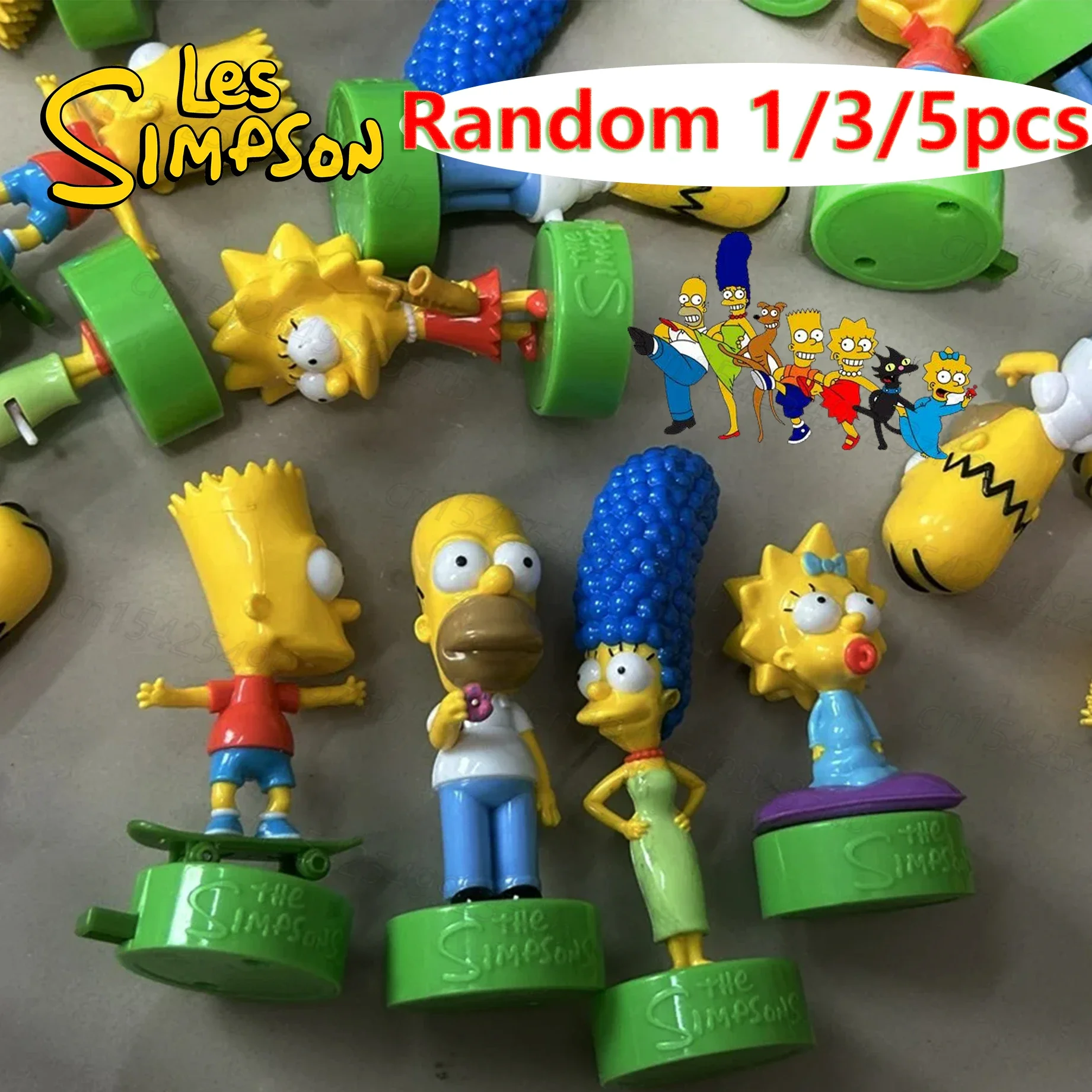 

Random 1/3/5pcs Cartoon Simpsons Doll Model Decoration Characters Students Desk Office Desktop Placement Kawaii Toys Happy Mood