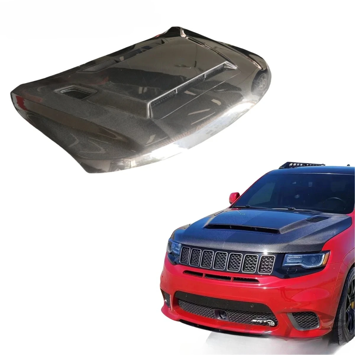 

Suitable for Jeep Grand Cherokee Modified Srt High-quality Carbon Brazing Hood Body Kit
