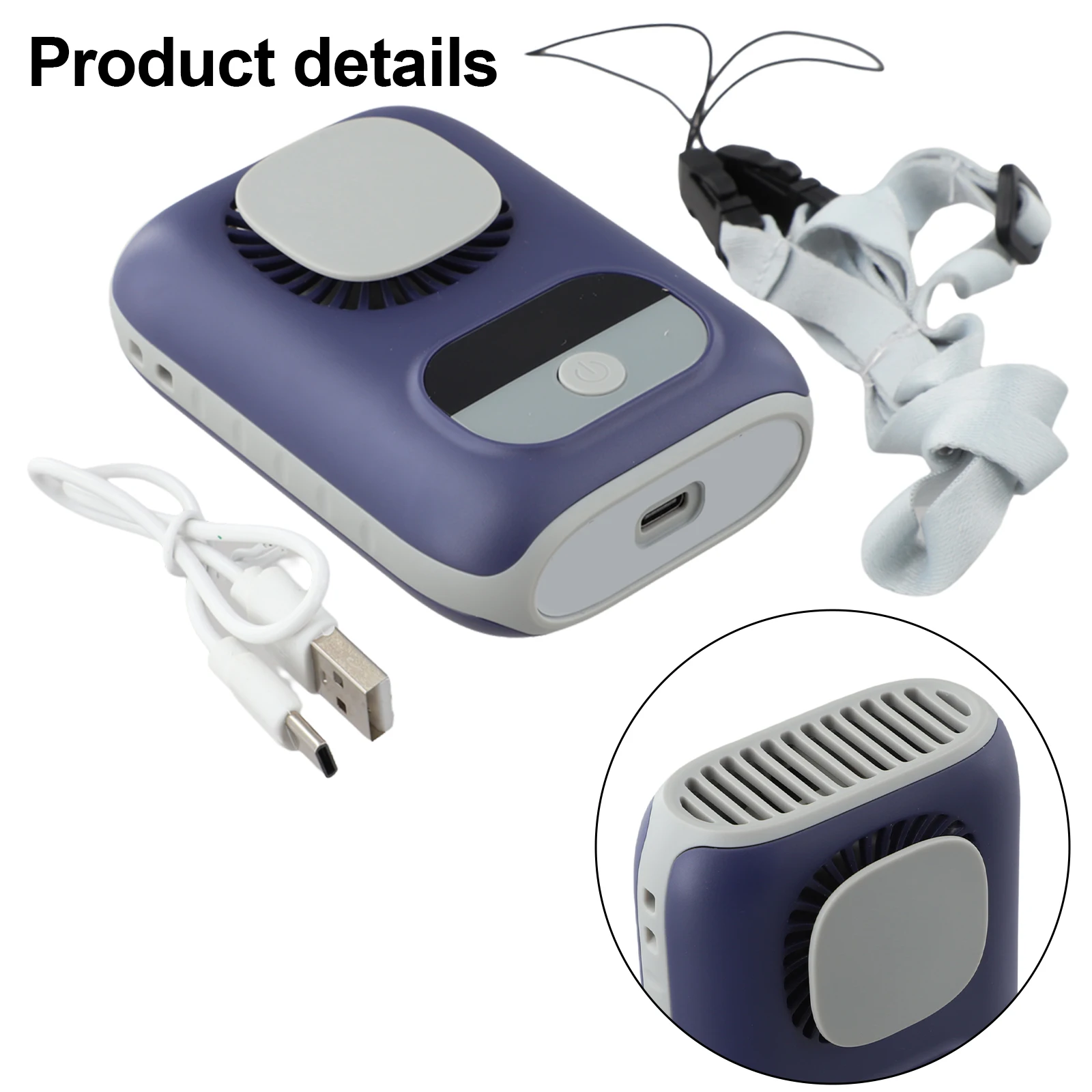 4000mAh Portable Waist Fan For Outdoor Camping Hiking for mini Rechargeable Hanging Neck Fans AntiDrop Shock Absorption Fan