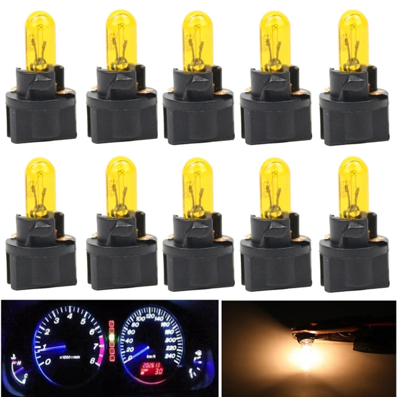 

10Pcs T5 SMD LED Car Light Automobiles Light-emitting Diode Instrument Gauge Dashboard Light Bulbs Auto Interior Indicator Lamp