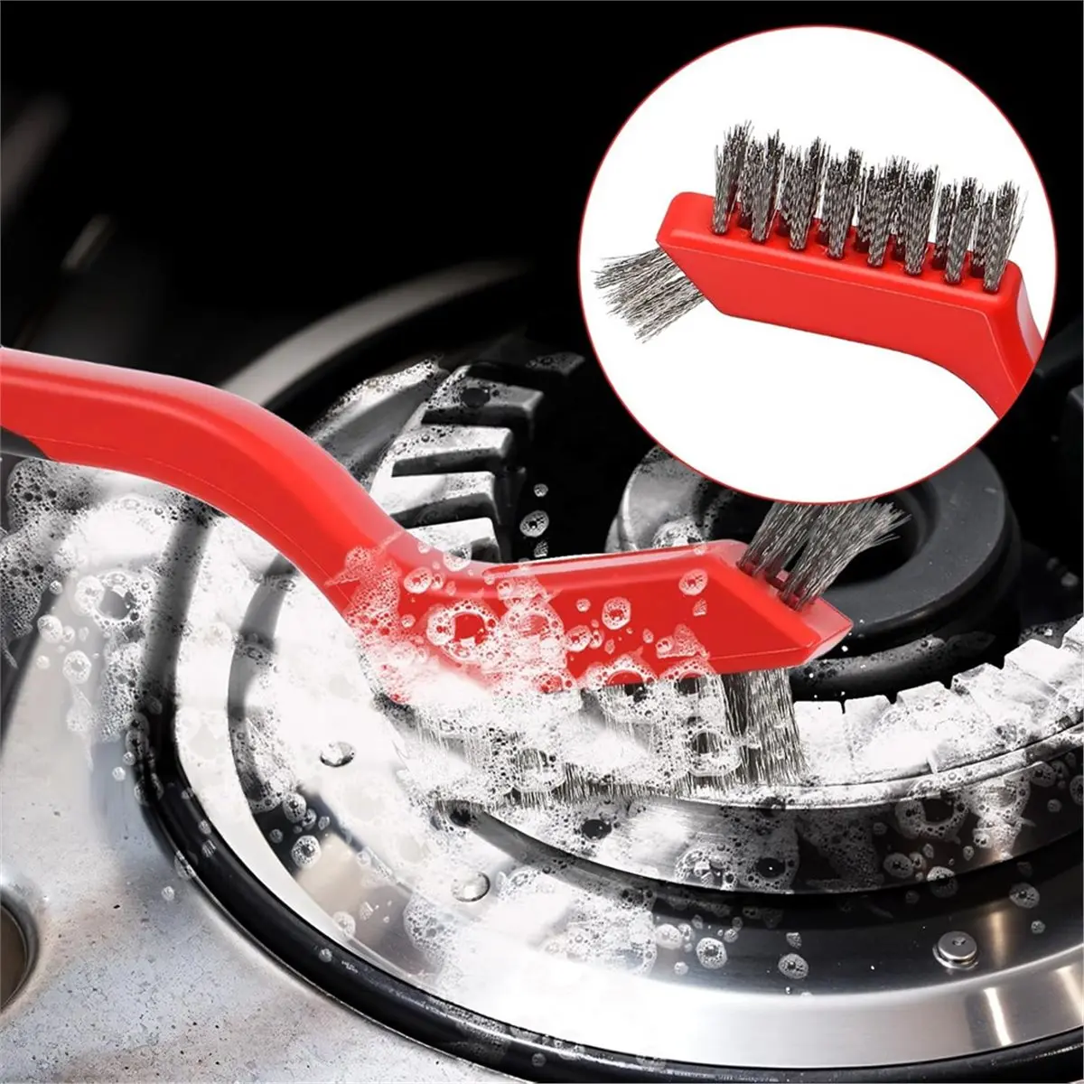 ~！【Best Seller】24 PCS Stainless Steel Wire Scratch Brush Set for Rust Removal, Dirt and Paint Scrubbing