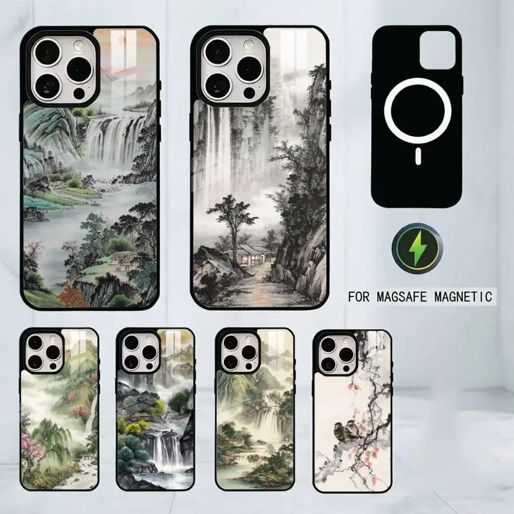 Lnk Art Print Phone Case For iPhone17,16,15,14,13,12,11 Plus,Pro Magnetic For Magsafe Wireless Charging