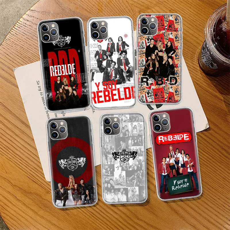 F-Fashion RBD R-Rebelde Phone Case For Iphone 14 13 15 16 Pro Max Plus Apple 11 12 Mini X XS Max XR Clear Cover Shell Coque Sili