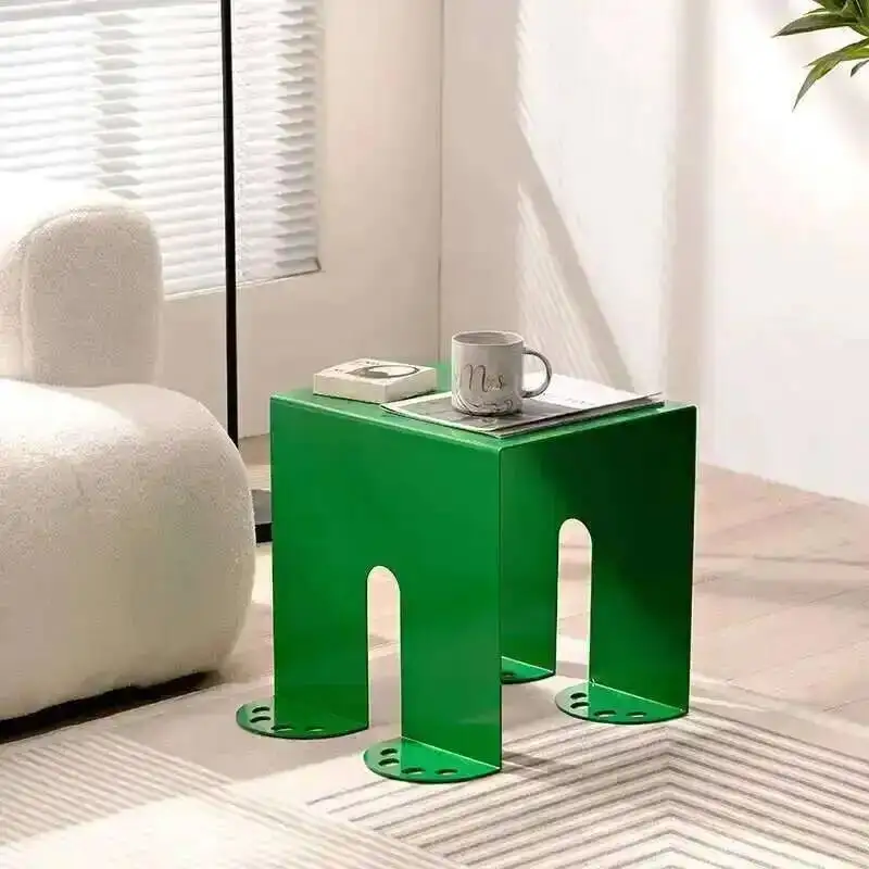 

Design Side Table Living Room Wrought Creative Iron Coffee Table Doorway Shoe Changing Stool Bedroom Bedside Table