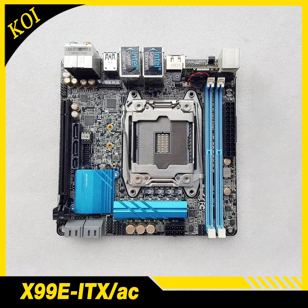 

X99E-ITX/ac для ASRock 2011 v3, поддержка i7 5960 xE5-2699 v4 2680 v3cpu, материнская плата