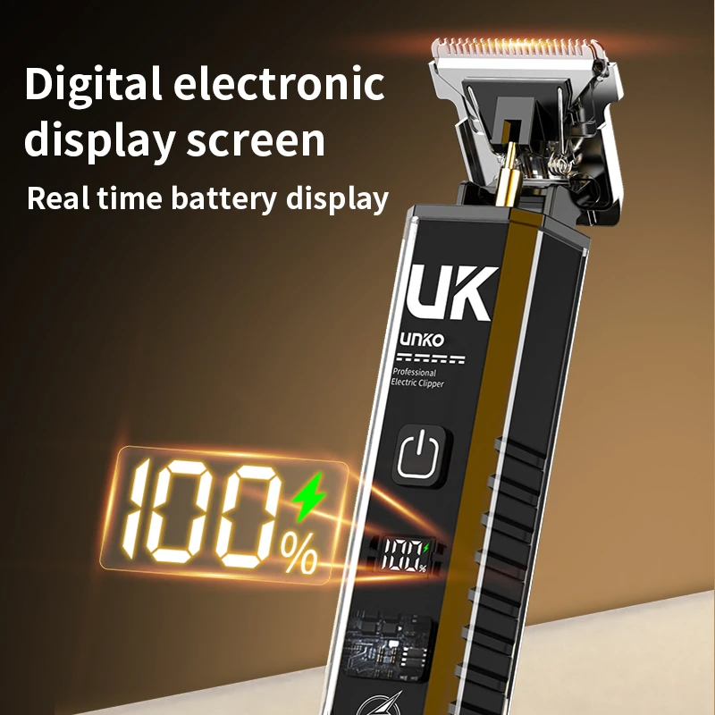 ماكينة قص الشعر الكهربائية الأوتوماتيكية بالكامل ماكينة حلاقة رقمية عالمية لكامل الأسرة ماكينة قص الشعر للبالغين قابلة لإعادة الشحن