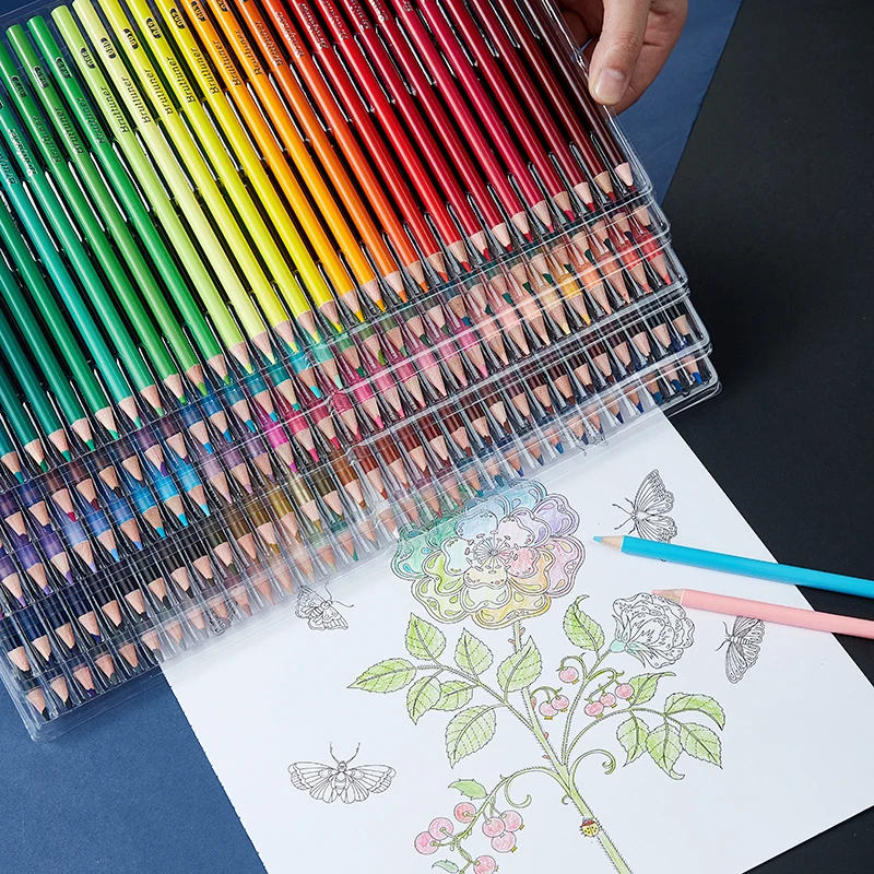 Brutfuner 12/50/160/180/260 Colors Oil Colored Pencil Set Wood Sketch Drawing Pencil For Kid Student Painting Art Supplies