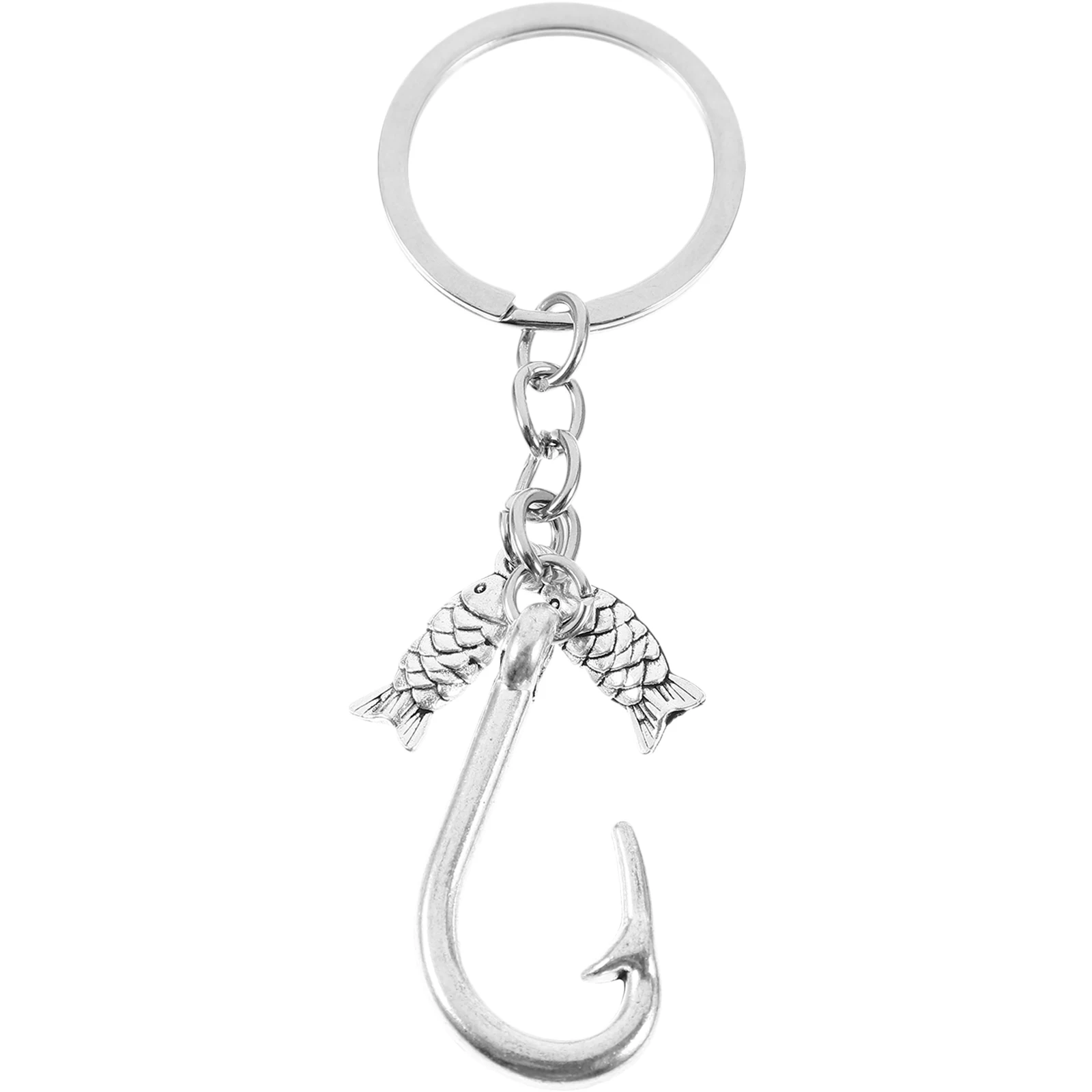 

Backpack Accessories Mini Keychain Fishing Lure Hook Charm Cute Fish Bag Pendant Handbag Ornament Portable Headphone Case Metal