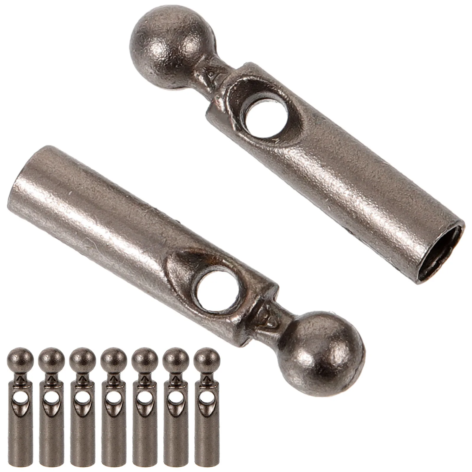 

11 Pcs Metal Umbrella Tail Beads Durable Simple Long Handle Foldable Bone Covers Repair Accessories Aluminum Alloy Umbrella