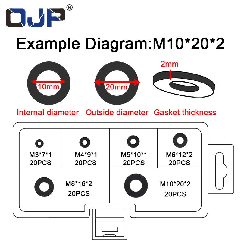 NBR Oil Resistant Gasket Flat Gasket Kit Boxed Nitrile O-Ring Gasket Repair Kit Faucet Seal Valve Waterproof Machine-.-