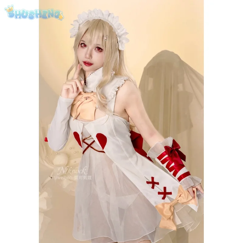 مصير FGO Illyasviel von Einzbern تأثيري أنيمي مصير/كاليد بطانة زي أغطية الرأس قفازات التعادل الدعائم فستان الهالوين النساء مجموعة