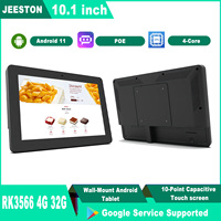 10.1 Inch Android 11 Tablet Wall Mount 4G+32G Monitor Capacitive Touch Screen PC Wifi Kitchen KDS Advertising Display VESA
