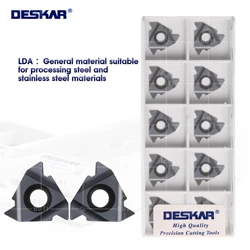 DESKAR-CNC Torno Carbide Inserções, Ferramentas De Rosqueamento, Cortador De Torno, 100% Original, 22ER, 22IR, 3.5, 4.0, 4.5ISO, 5.0ISO, 5.5ISO, 6.0ISO, LDA