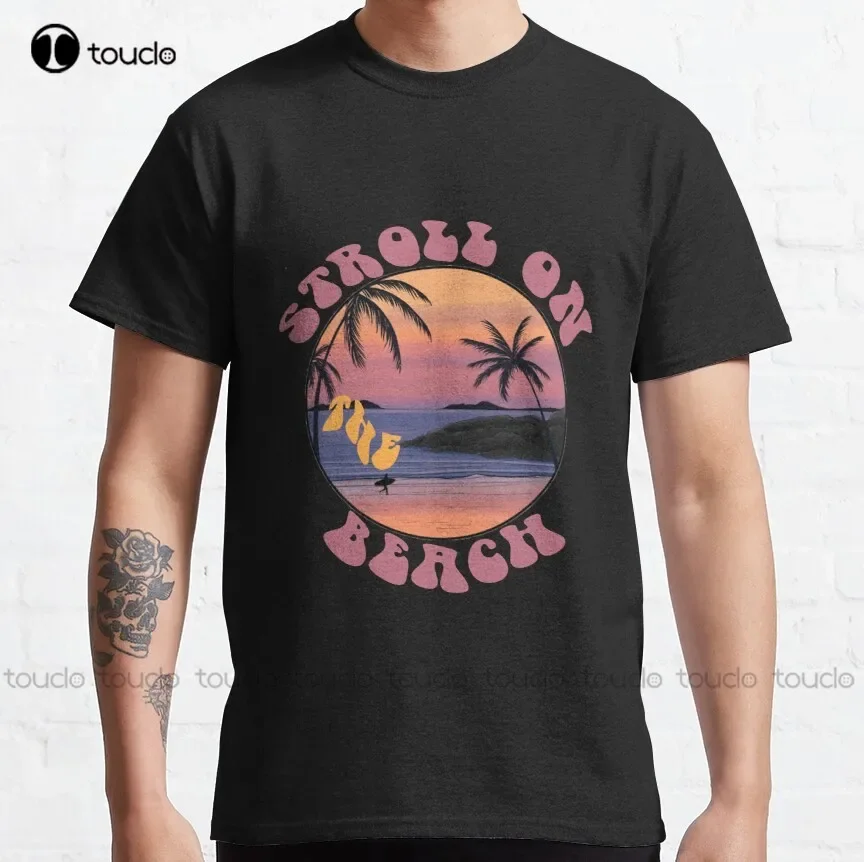 Stroll On The Beach Classic T-Shirt Volleyball Shirts Fashion Creative Leisure Funny T Shirts Fashion Tshirt Summer  Xs-5Xl Tee