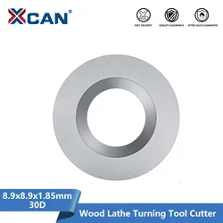 XCAN Round Carbide Insert Cutter 8.9x1.85mm 30 Degrees Wood Lathe Turning Tool Cutter for Boring Bar Woodturning Tools Cutters