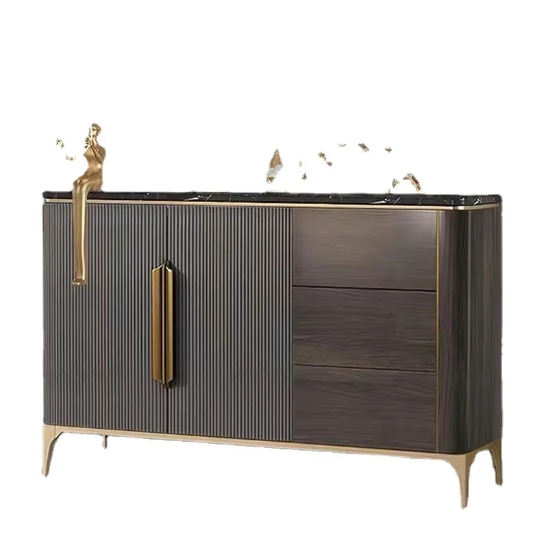 

Light luxury solid wood gray shoe cabinet, simple modern entrance door, entrance cabinet, living room partition cabinet, small