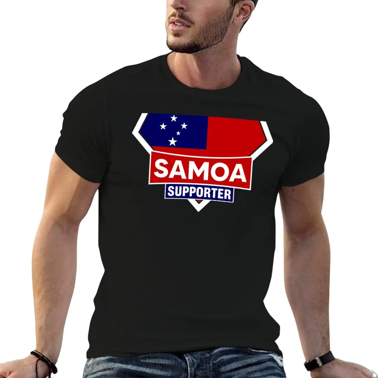 

SAMOA SUPPORTER T-Shirt customizeds heavyweights mens t shirts casual stylish