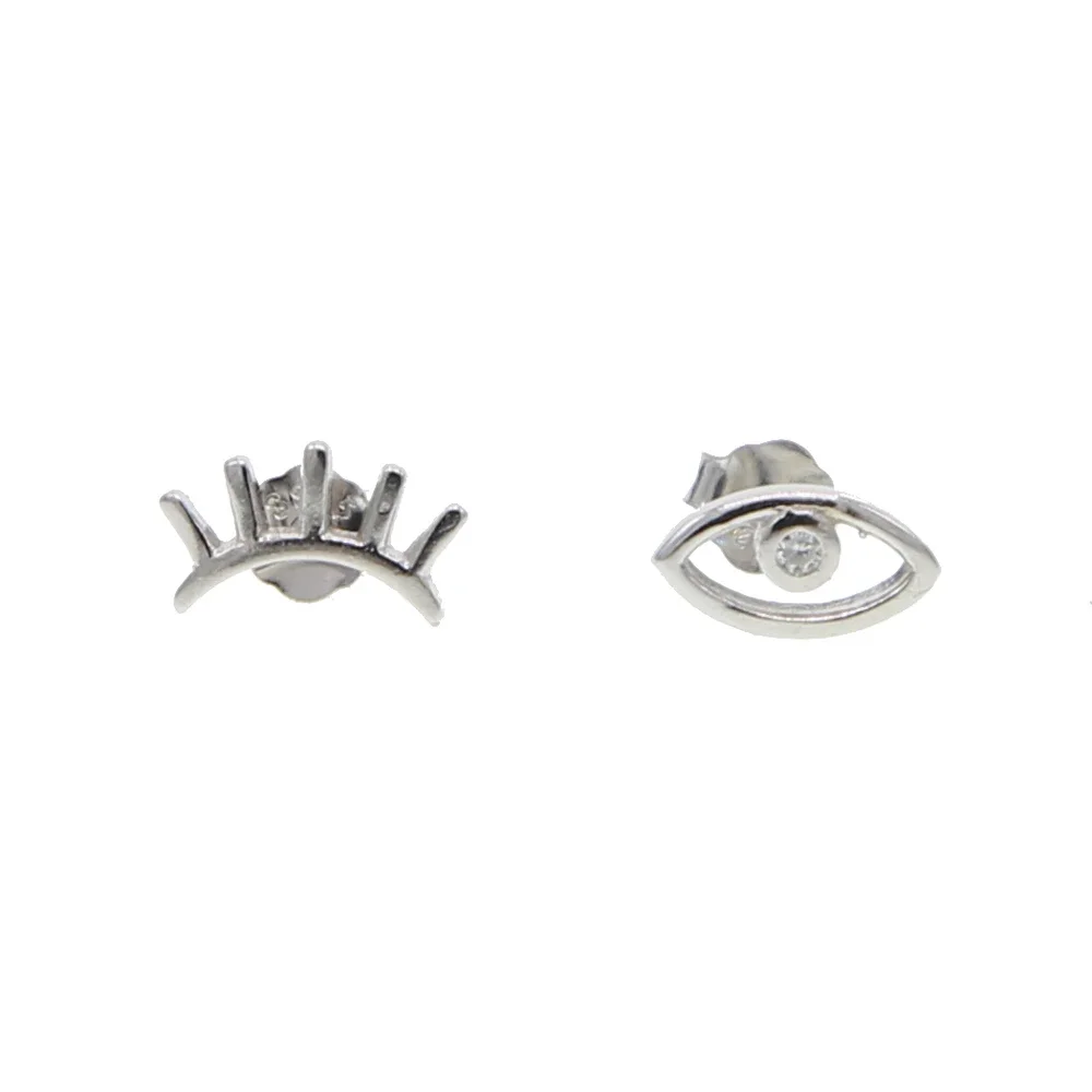 Minimal Simple Eye Eyebow Shaped Stud Earrings for Women Bohemian 925 Sterling Silver Gold Color High Quality Party Gift Jewelry